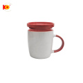 High quality personalised 12oz ceramic travel coffee mug with lid